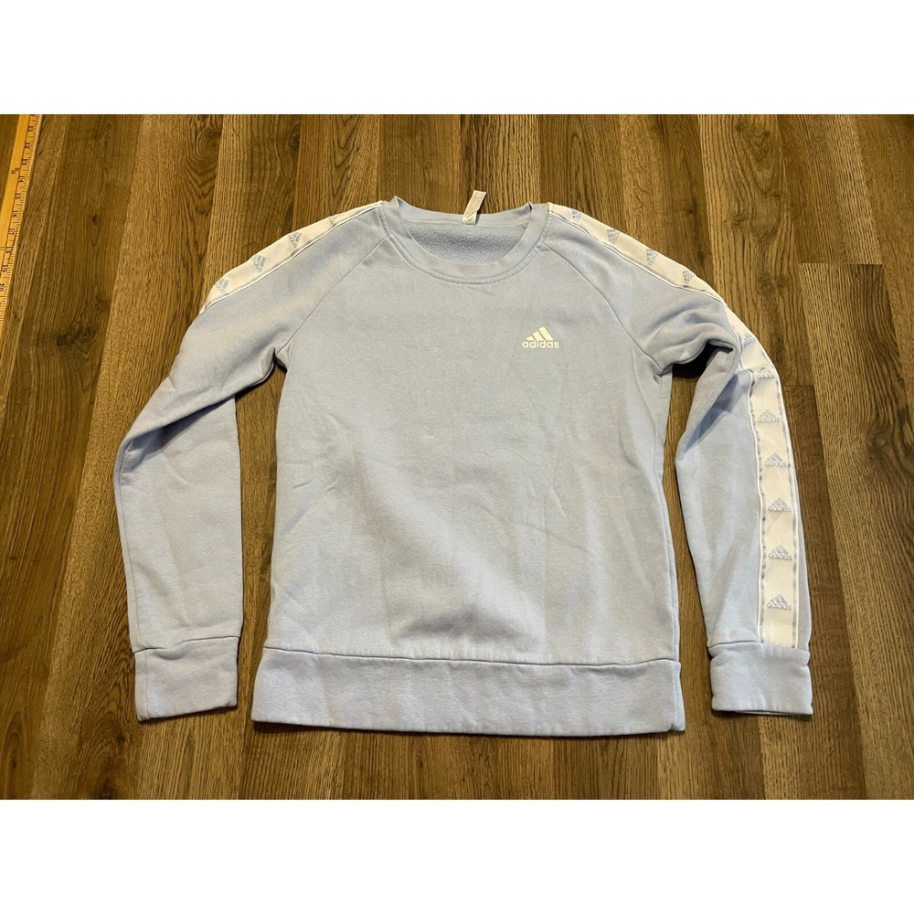 adidas Sweater, Women's Size Small, Blue White, Long Sleeve, Logo